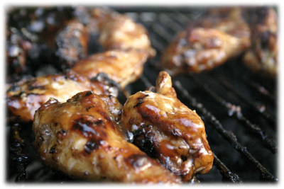 grilled honey garlic chicken wing recipe