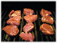 apple pork medallions on the grill