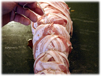 how to tie bacon wrapped chicken 