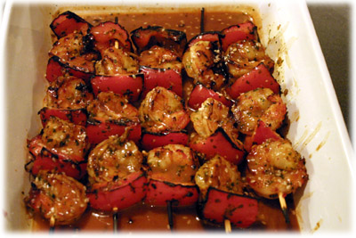 spicy barbecue shrimp kebabs