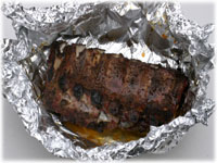 cooking ribs in foil