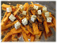 butternut squash with butter on the grill