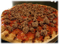ground beef on pizza