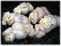 grilled chicken stuffed with crab