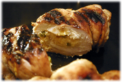 bbq chicken stuffed with crab