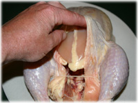 preparing chicken