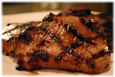 teriyaki grilled pork chops