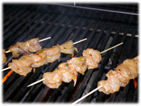 marinated shrimp on grill