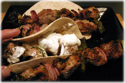 greek pork kebabs