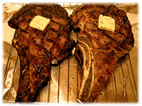 resting steak with butter