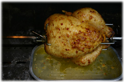 how to rotisserie cook a chicken on a gas grill
