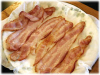 partially cooked bacon