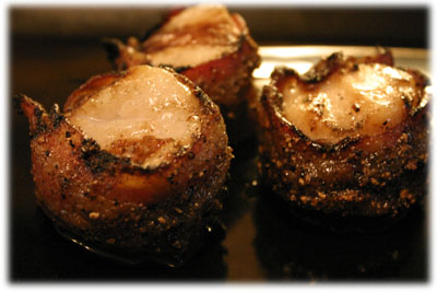 sea scallops wrapped in bacon