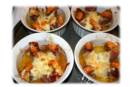 grilled shrimp with garlic and cheese 