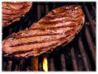 grilling steaks for fajitas