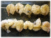 lemon garlic shrimp skewers