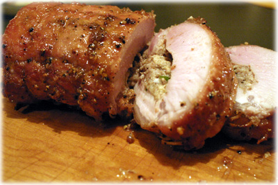 pork roast stuffed with sausage and cheese