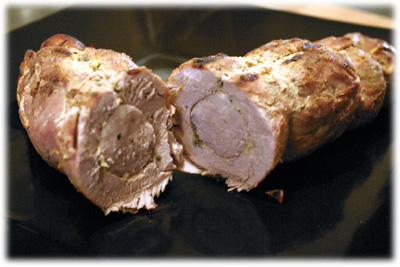 sausage stuffed pork tenderloin