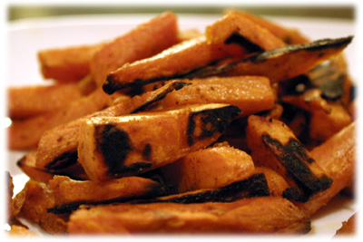 how to cook sweet potato fries on the grill