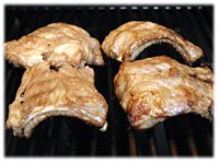 basting ribs on grill