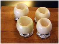 hollow onions on foil rings