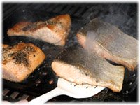cooking trout on bbq