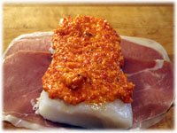 halibut with red pepper tapenade