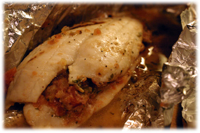 grilling fish with salsa