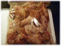 marinating chicken in a bag