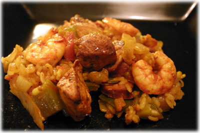 chicken and shrimp paella