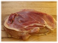 prosciutto ham on chicken breast