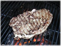 charcoal grilled sirloin steak